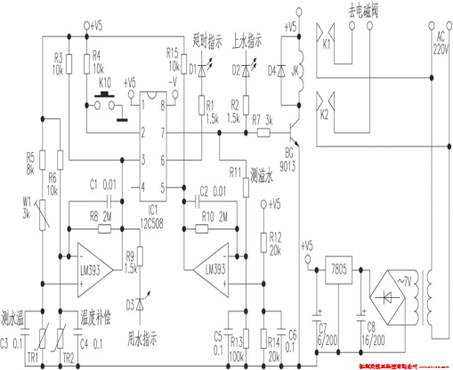 PIC12C508單片機(jī)太陽(yáng)能熱水自動(dòng)控制器 PIC12C508單片機(jī)太陽(yáng)能熱水自動(dòng)控制器