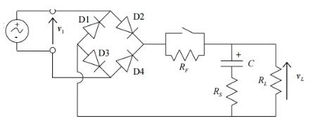 帶電容器濾波器的橋波整流器 帶電容器濾波器的橋波整流器
