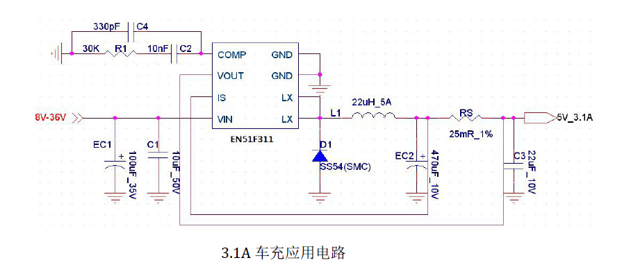 車載充電器方案IC芯片原理圖 車載充電器方案IC芯片原理圖