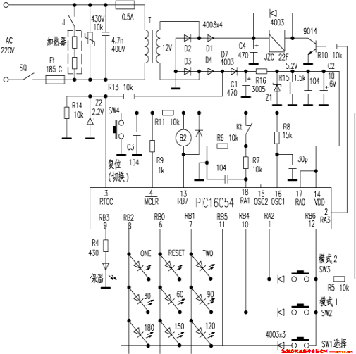 PIC單片機(jī)控制的小鴨牌藥膳煲 PIC單片機(jī)控制的小鴨牌藥膳煲