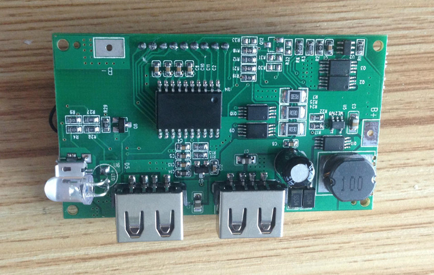 移動(dòng)電源單片機(jī)開(kāi)發(fā)方案電路板示意圖 移動(dòng)電源單片機(jī)開(kāi)發(fā)方案電路板示意圖